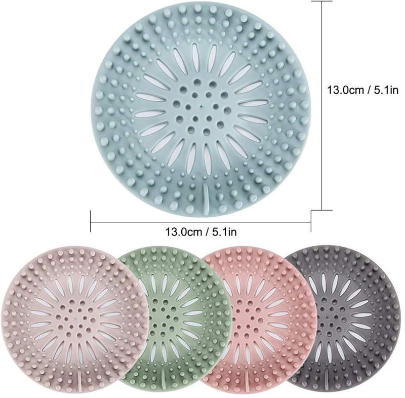 Emoly Silicone Hair Catcher Shower Drain Covers, Easy to Install and Clean Suitï¼ŒUniversal Rubber Sink Strainerfor Bathroom Bathtub and Kitchen (5 Pack) - Image 4